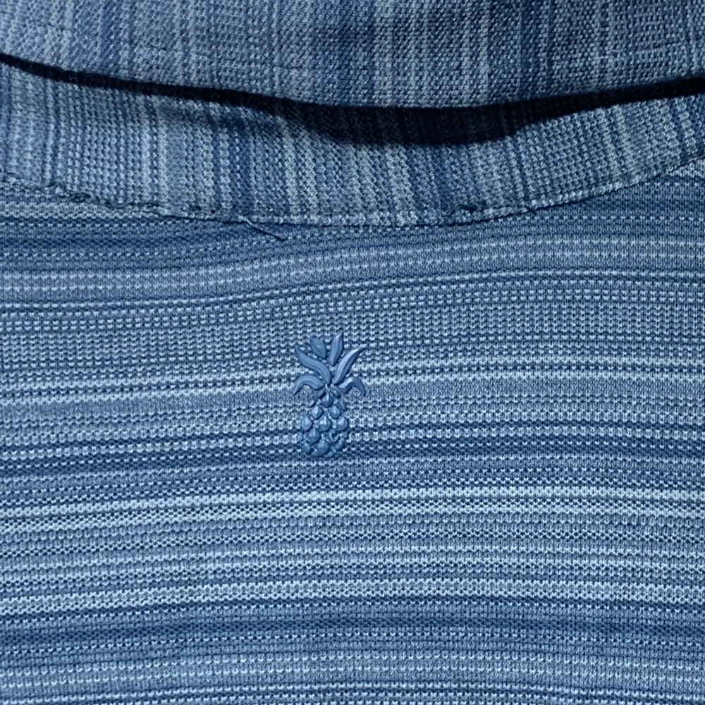 Cariloha Jacquard Bamboo Polo Shirt NWT XL Slate Blue - Picture 5 of 10